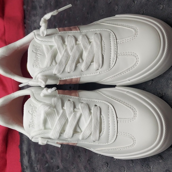 NEW Blowfish sneakers LUSH-B-K sz 5 Color White -Light Blush Romantic time - Picture 1 of 10